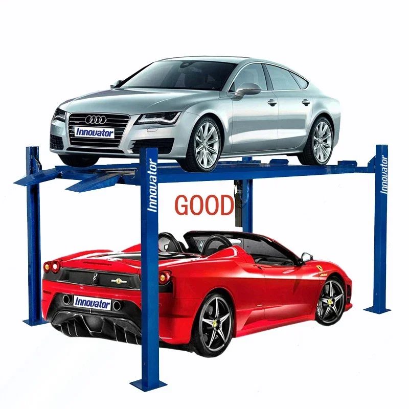 4 Post Double Deck Parking Lift Car Storage Lift Parking Equipment Car Parking Lift Stacker Car