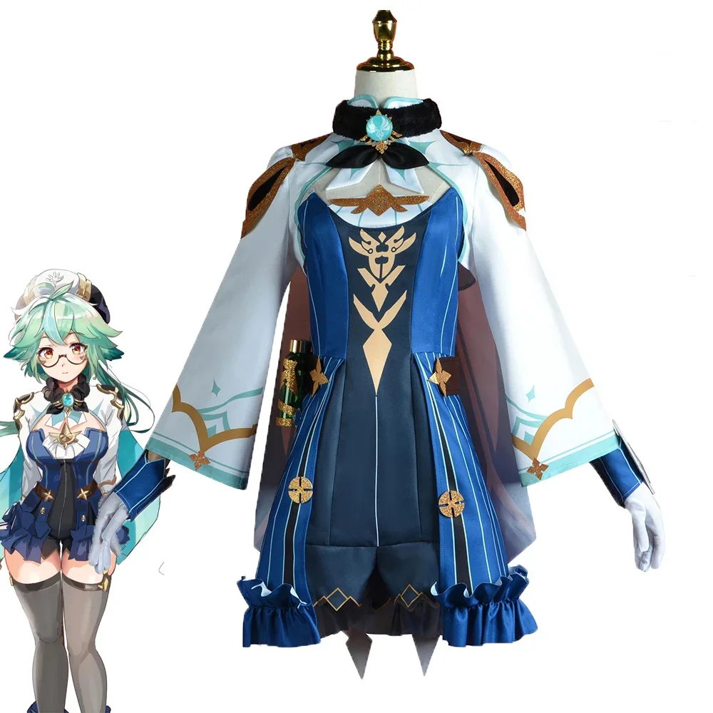 

Game Genshin Impact Sucrose Cosplay Costume Sucrose Alchemist Outfit Jumpsuit Costumes Woman Girl Cosplay Full Set