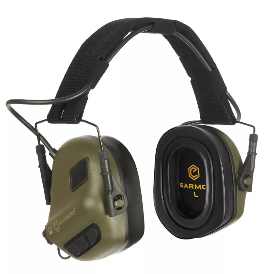 EARMOR Hearing Protector M31 PLUS BLACK Tactical Headphones - Advanced Hearing Protection Device
