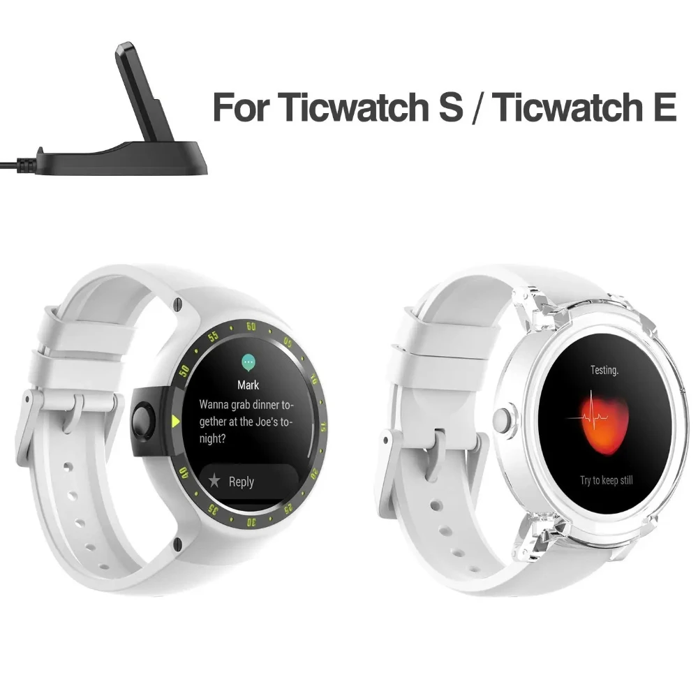 Зарядная док-станция для Ticwatch S/E, сменная зарядная подставка, адаптер, держатель с USB-кабелем для Ticwatch S/E Watch