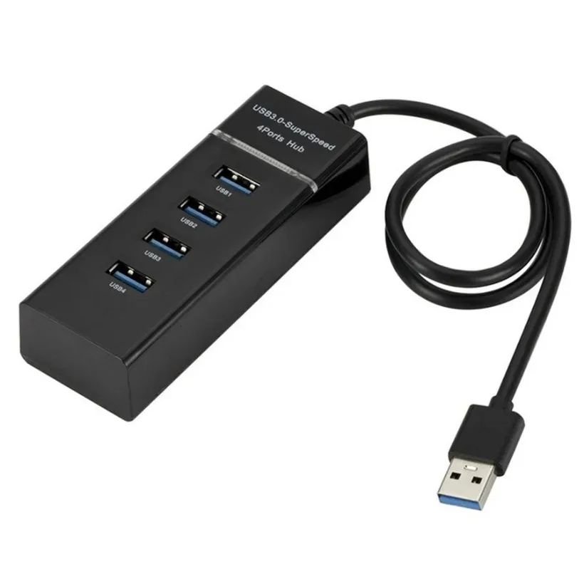 USB Hub 4 Port USB 3,0 Hub Splitter Hochgeschwindigkeits-Hub Hochgeschwindigkeits-Multi-Erweiterung für Desktop-PC Laptop Adapter USB 3,0 Hub