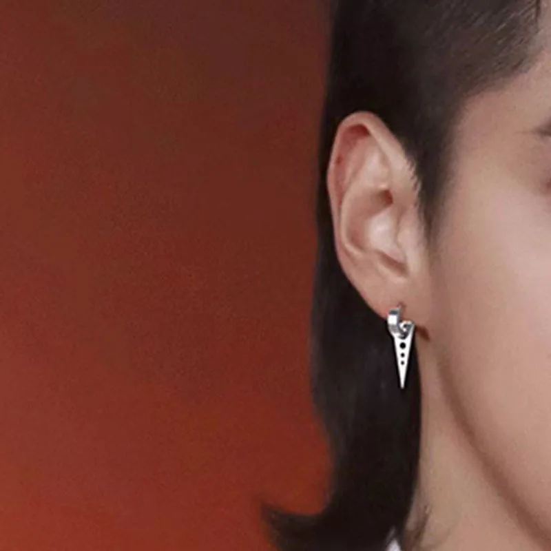 1-10 زوج الشرير غير عادية الأسود الحد الأدنى الفولاذ المقاوم للصدأ هوب أقراط للرجل المرأة الحديثة هدية اليومية العصرية مجوهرات 2025 NewY2k #5