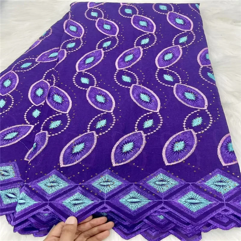 

5 yard high-quality Swiss lace fabric Dry lace embroidery African 100% cotton fabrics Swiss voile lace Dubai style 30L393006