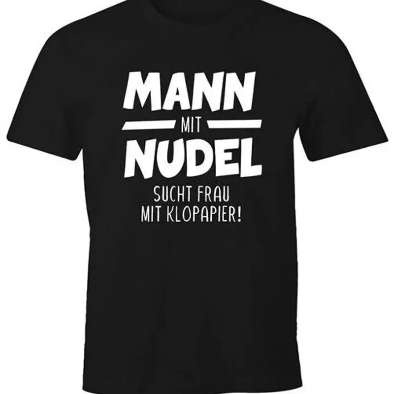 Camiseta para hombre Hombre con fideos buscando mujer con papel higiénico 2020 Hamster Bunker