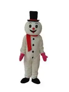 ใหม่ผู้ใหญ่ตัวอักษร Snowman ชุดมาสคอตฮาโลวีนชุดวันคริสต์มาส Full Body Props เครื่องแต่งกายชุดมาสคอต