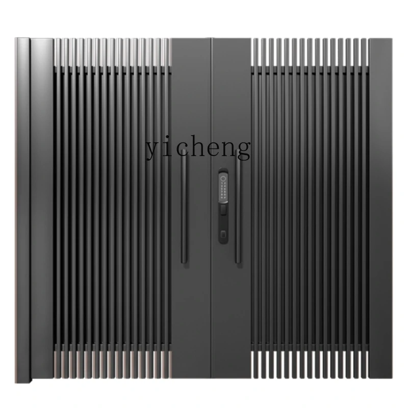 Tqh Aluminum Alloy Villa Courtyard Door Stainless Steel Single and Double Open Mother and Child Door Yard Garden Door