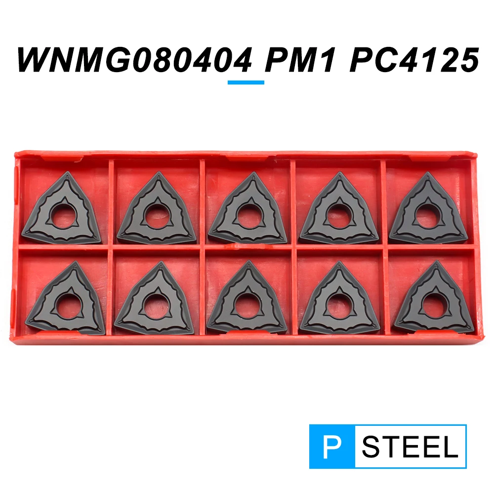 

WNMG080404 PM1 PC4125 Carbide Inserts External Turning Tool Tungsten Carbide Blade WNMG 080404 CNC Lathe Cutter Tools For Steel