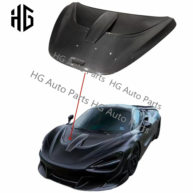 

For Mclaren 720S Upgrade To NOVITEC Style Real Carbon Fiber Front Bumper Engine Hood Body Kit For Mclaren 720s Coupe/Spider