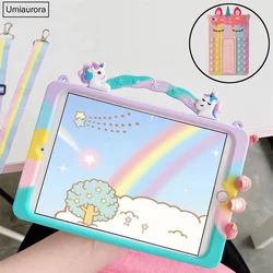 Funda de burbujas de unicornio de dibujos animados para Samsung Galaxy Tab A8 10,5 SM-X200 X205 S6 A7 Lite T500 P610 T290 T220 funda de silicona para tableta