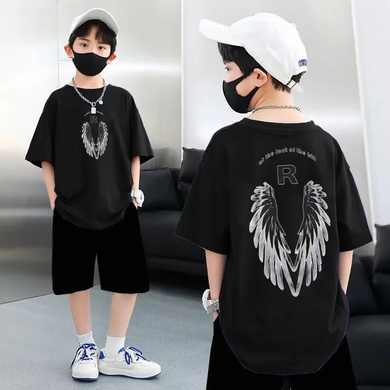 Nickelodeon Spring and Summer Multi-purpose Children's Pure Cotton T-shirt Soft and Skin-Friendly Large Size for Boys and Girls
