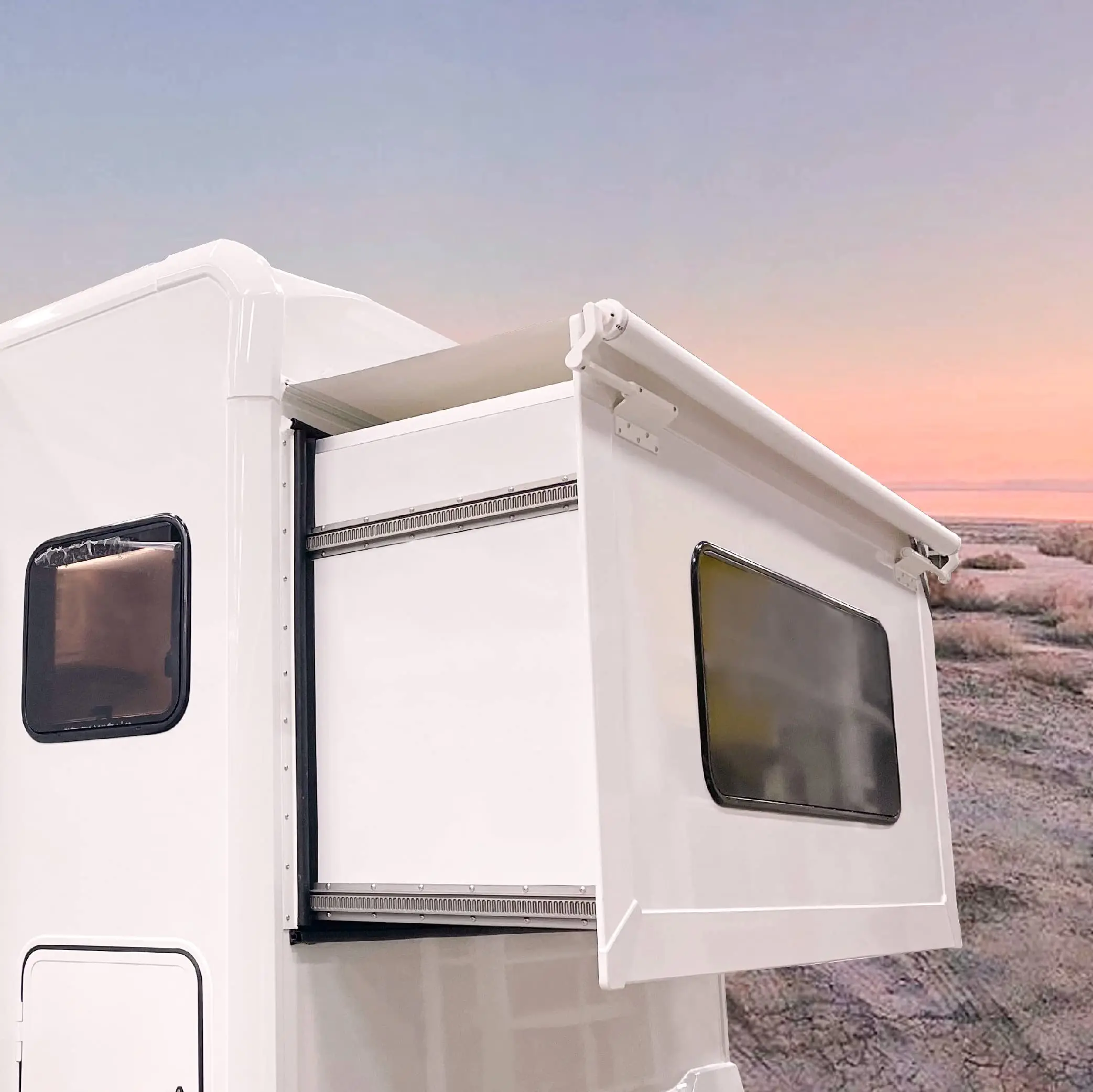 RV Slide Topper Awning - Slide Out Awning Kit Cover Assembly,White,13' (12'7