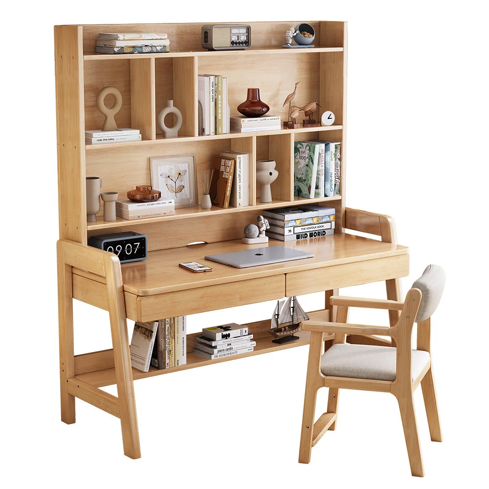

Solid wood simple children's lifting light luxury tables and chairs student writing computer desk