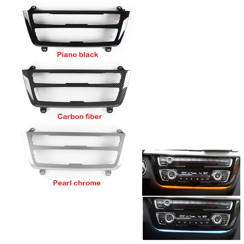 radio trim led dashboard center console AC panel light with blue and orange color Atmosphere light For BMW 3 & 4 series F30 LCI