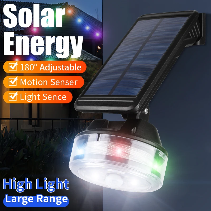 

New 32LED Solar Lights Sensor Garden Wall Lamps Built in 1800mAh Battery Colorful String Light Street Yard Decoration Lighting