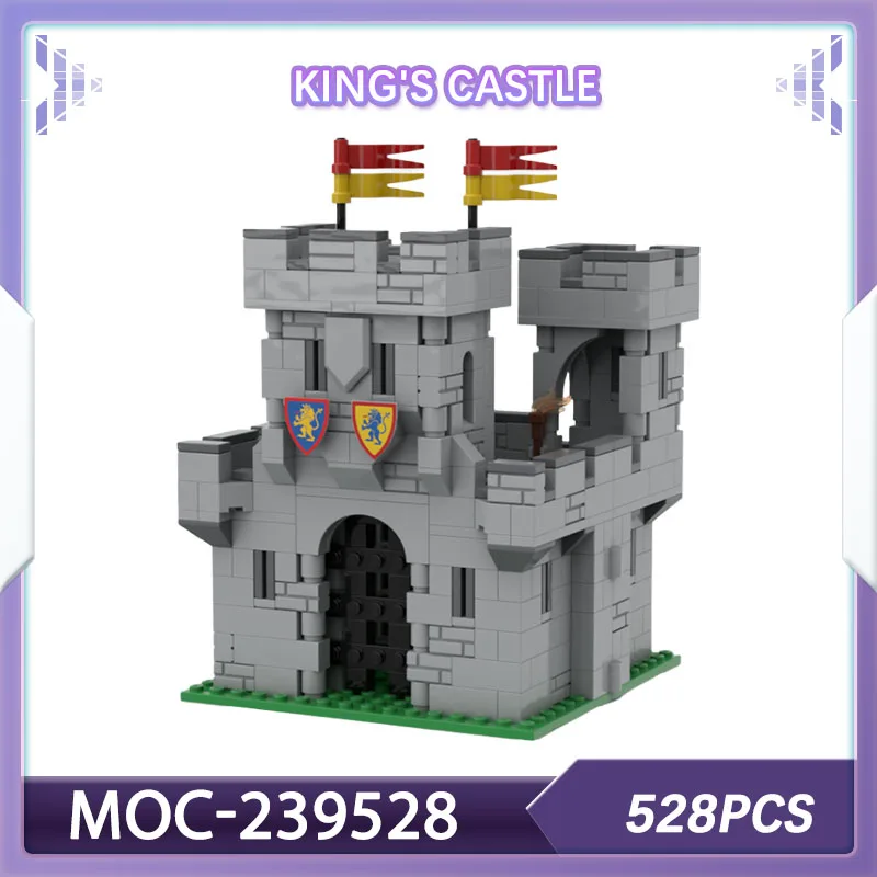 

Набор строительных блоков, королевский замок, кирпичи, средневековый замок MOC-239528, украшение дома, рождественский подарок