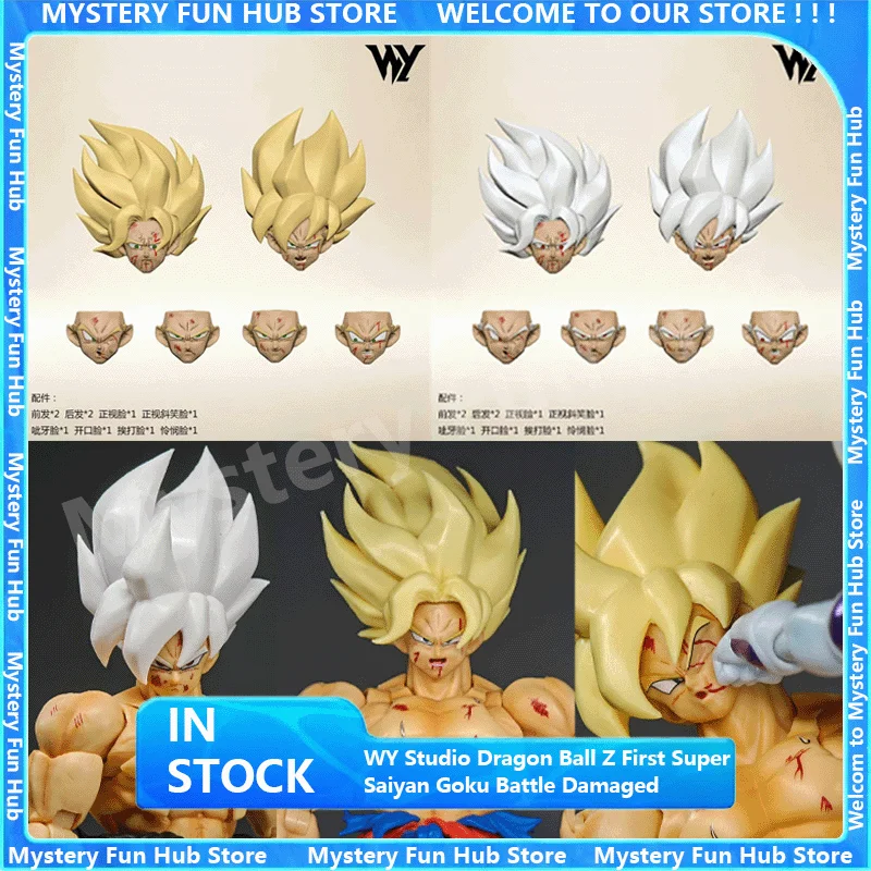 В наличии: Фигурка WY Studio Dragon Ball Z Первый Супер Сайян Гоку с эффектом боевых повреждений и набором аксессуаров. Кастомные игрушки и подарки на день рождения.