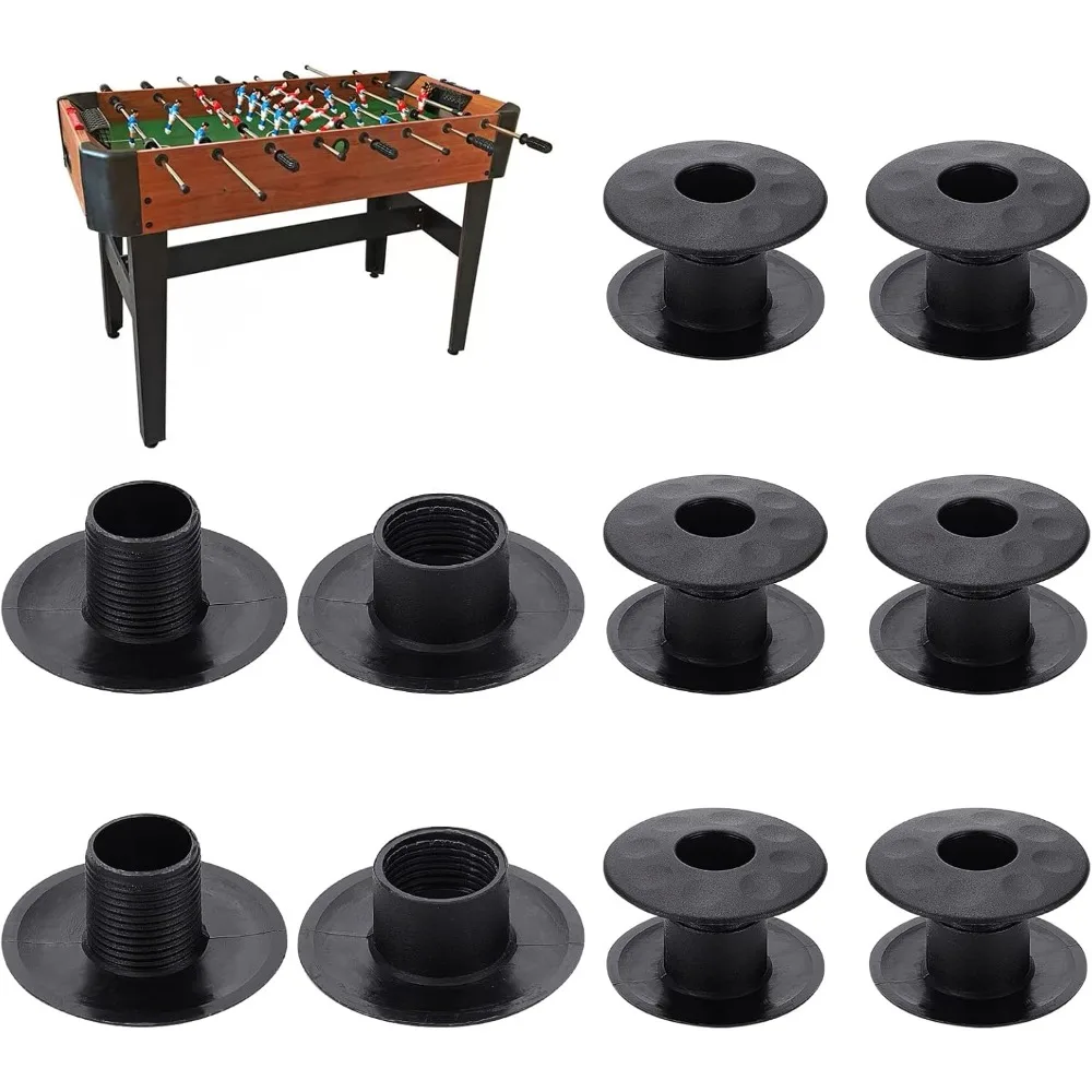 8 Set Table Foosball Bushings Black Football Bearing Rods for Standard Foosball Tables Foosball Replacement Parts making kit