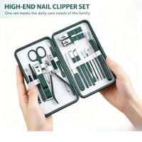 12/18 Piece Nail Care Kit Stainless Steel Manicure & Pedicure Set Nail Clipper Set with Travel Case