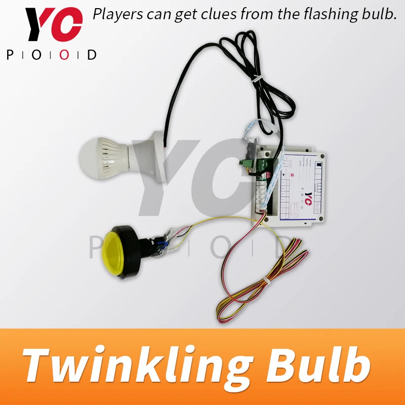 Escape Prop Talking Light Twinkling bulb Room Ecape props players find the clues by flashing bulb escape room gadget