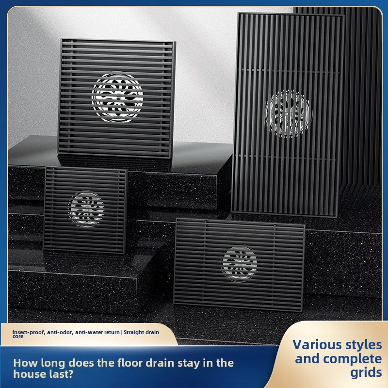 

304 stainless steel outdoor solid bamboo floor drain, large displacement and large diameter odor proof floor drain