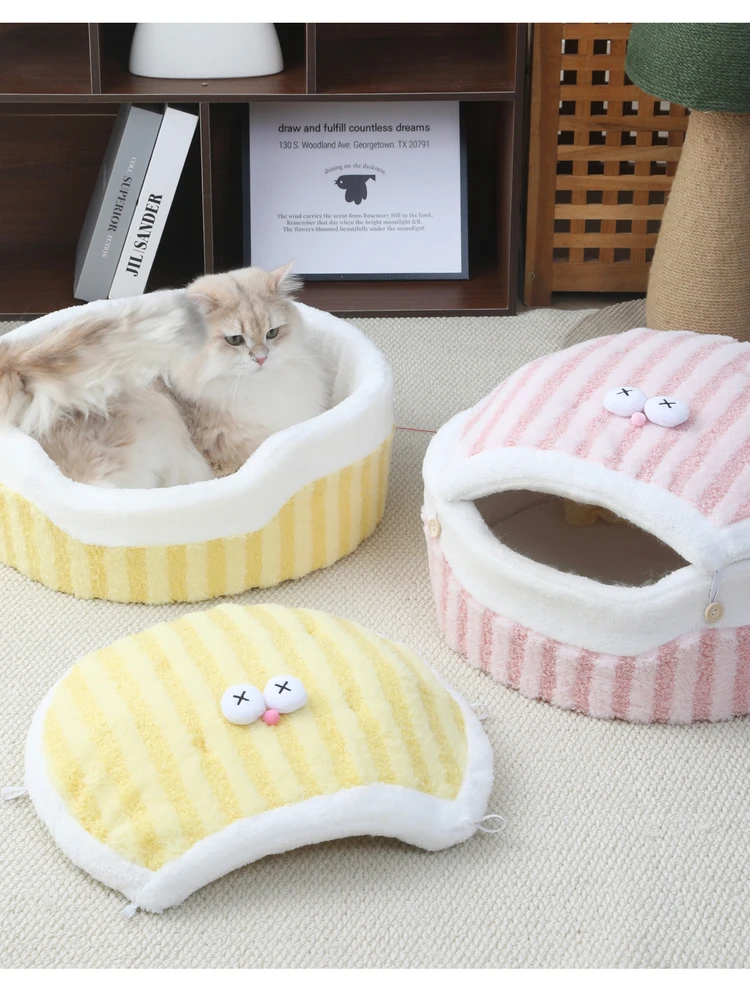 

Indoor House Copper Roast Winter Warm Detachable Waable Pet House Closed pe Dual Use Four Seasons Universal Bed