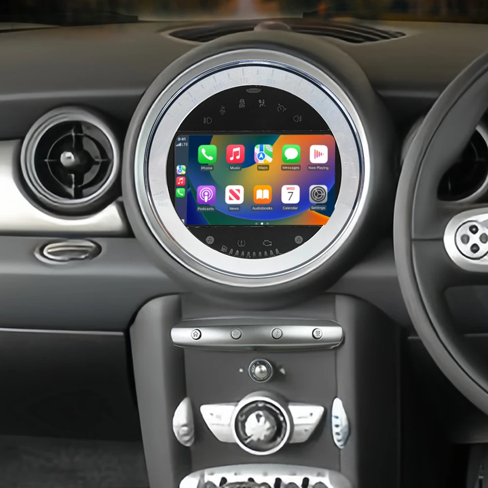 CHSTEK Android Car Radio for BMW MINI COOPER R56 Wireless Carplay & Android Auto GPS Navigation Bluetooth WiFi 4G Touchscreen