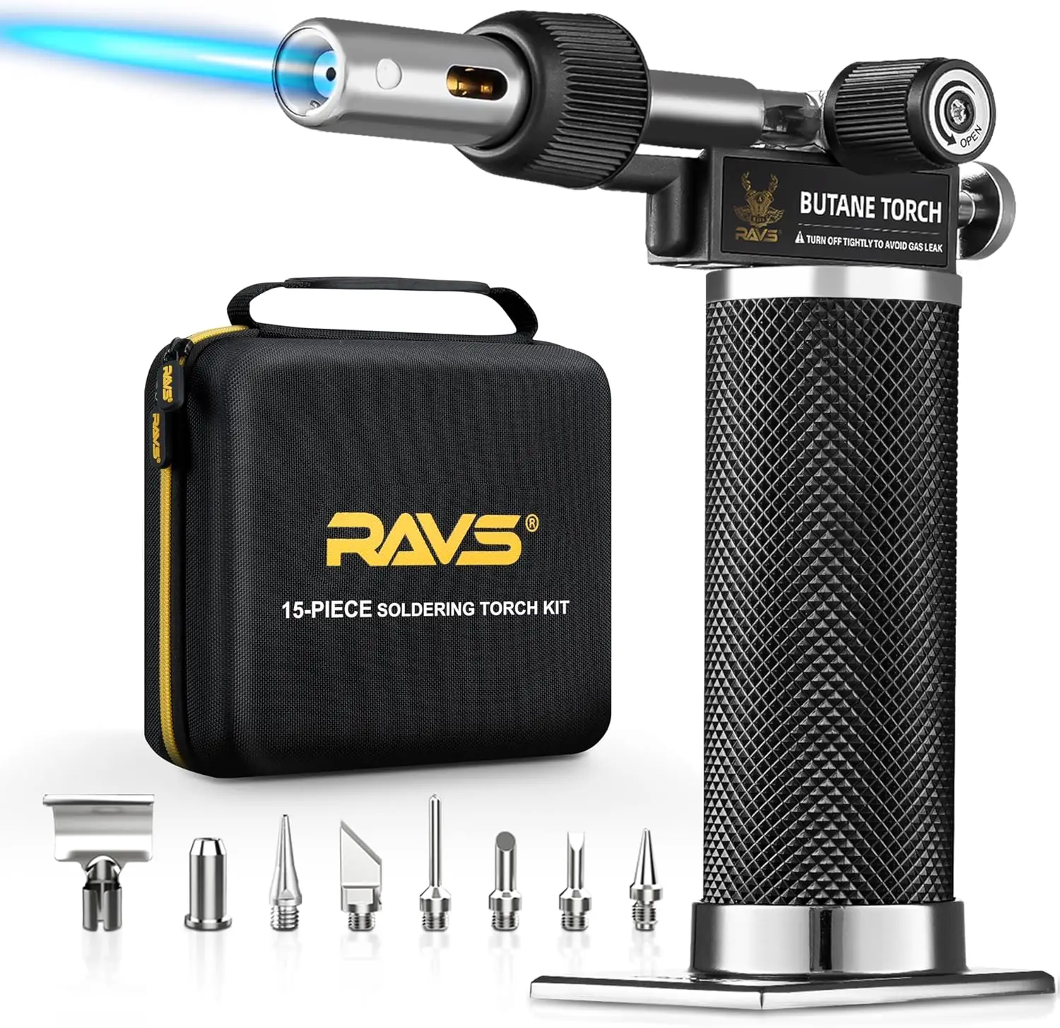 s 14-Piece Butane Torch Kit, 8-In-1 Butane Soldering Torch Kit, Cordless Butane Soldering Iron Kit, Multi-Function Micro