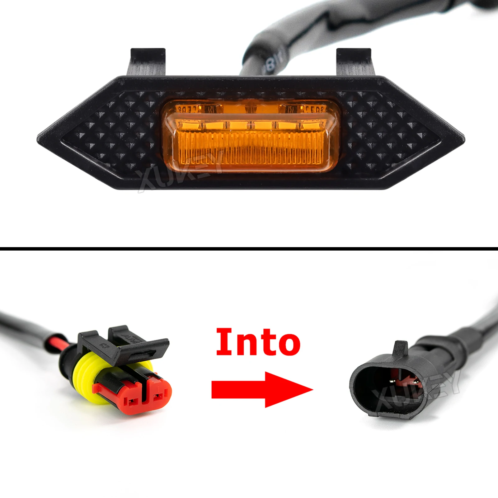 4pcs Amber LED Raptor Grille Front Lights Wiring Harness Kit Warning Signal Compatible For Toyota RAV4 2019 2020 2021 2022 2023