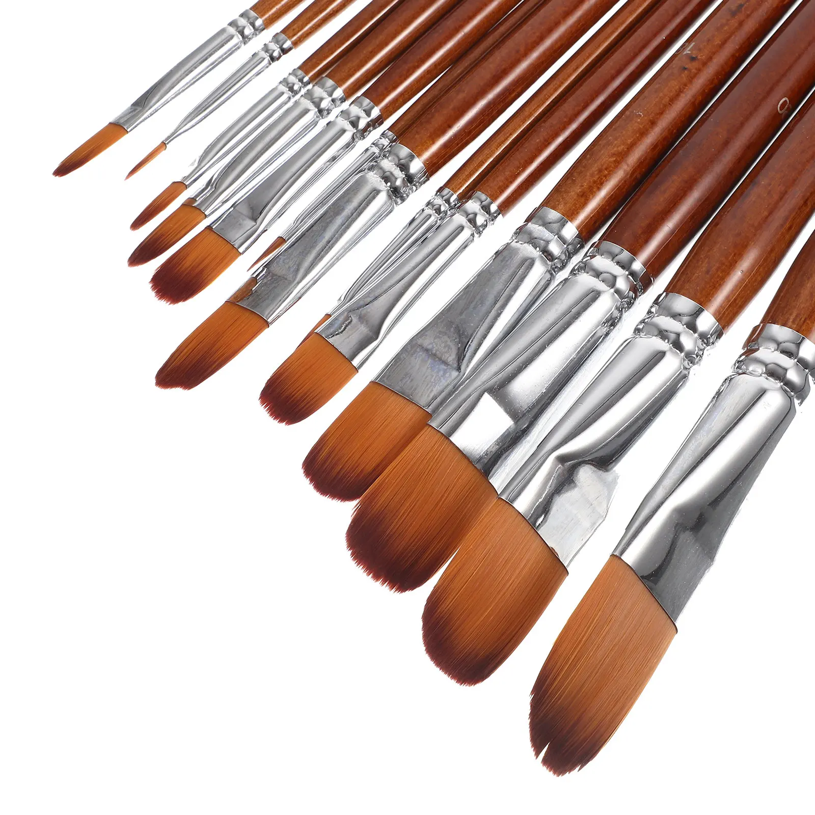 

13Pcs Professional Nylon Paint Brush Set Multi-Use Painting Brushes for Canvas Watercolor Oil Painting Supplies