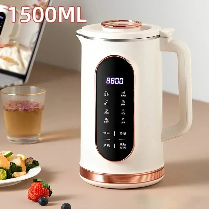 10 잎 블레이드 전기 두유 기계 1500ml 아침 식사 기계 Juicer 블렌더 믹서 두유 제조기 벽 깨는 기계