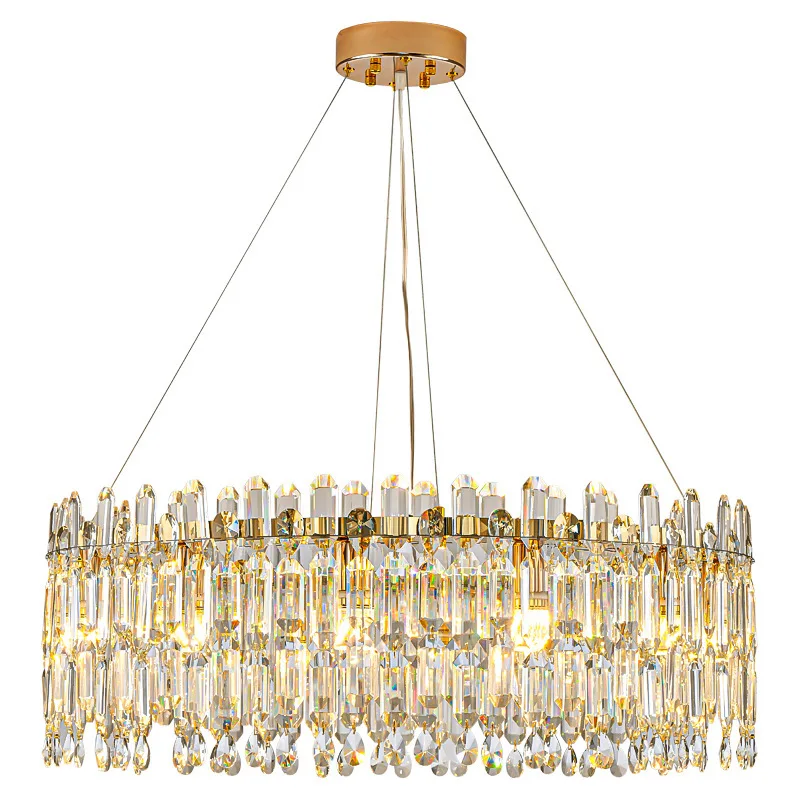 

Postmodern minimalist light luxury crystal lamp minimalist creative bedroom restaurant chandelier
