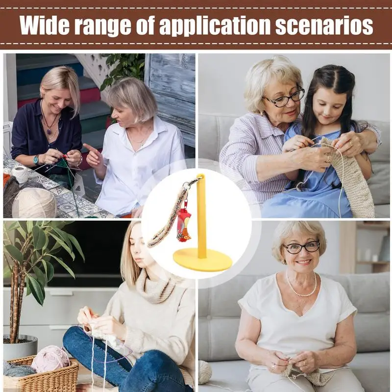 Держатель пряжи для вязания крючком, приспособление для вязания пряжи, принадлежности для вязания для любителей рукоделия, браслет, спиннер, органайзер для шариков для вязания крючком