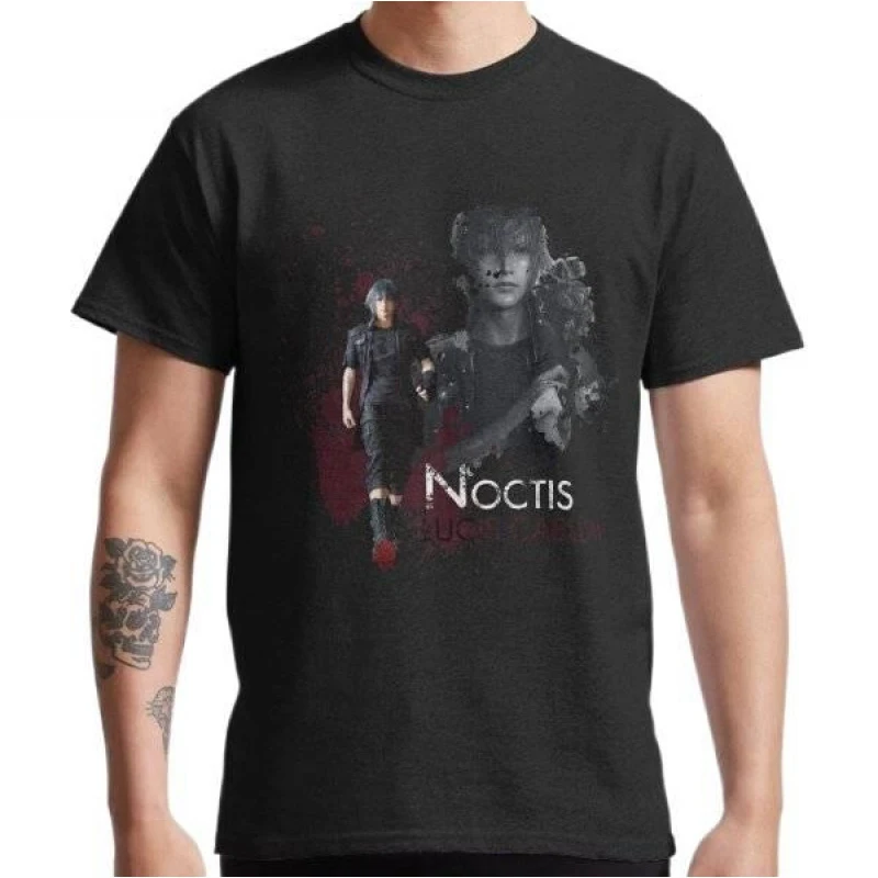 

Noctis - Final Fantasy XV Gift t shirt for RPG gamer 100% cotton printed tee Men's Short Sleeve Graphic Clothes All size tops