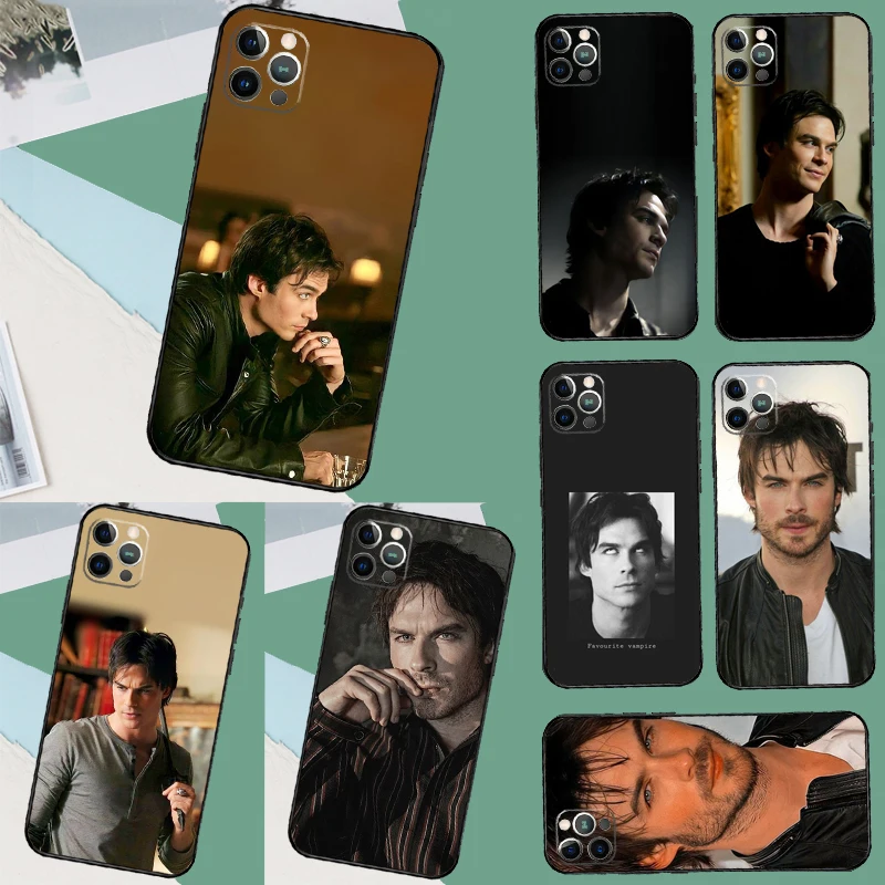 The Vampire Diaries Damon Salvatore Case Cover For iPhone 12 13 Mini 11 14 15 Pro Max Plus X XS XR SE 2020 SE 2022 7 8 Coque