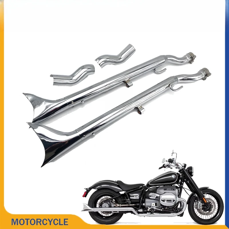 

Suitable for BMW R18 Dream Maker, modified retro shark exhaust, straight row double exhaust