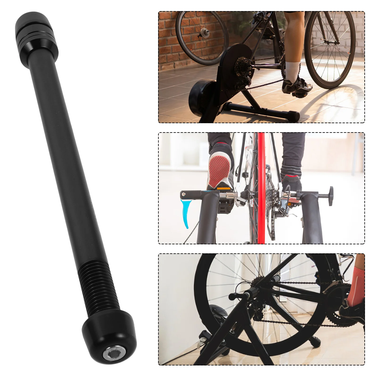 Bicycle Axle Thru Lever Replaceable Bike Fork Riding Platform Sturdy Tool Black