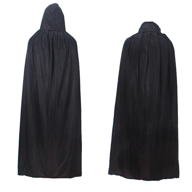 Cape d'halloween Double couche rouge noir, Cape Double face pour Grim Reaper Vampire, Costume de Cosplay pour enfants et adultes