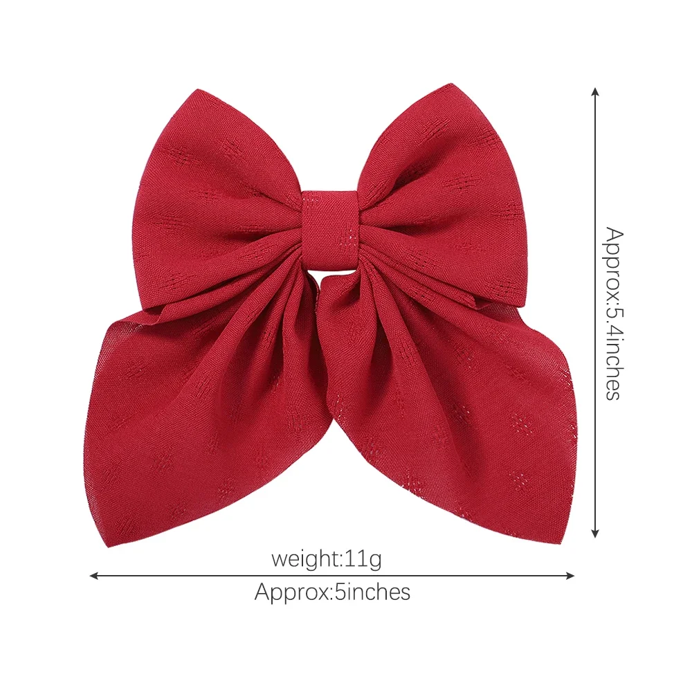 New Women Sweet Solid Bowknot Hair Clips Girls Print Bow Hairpins Ribbon Butterfly Barrettes Duckbill Clip Kids Hair Accessories