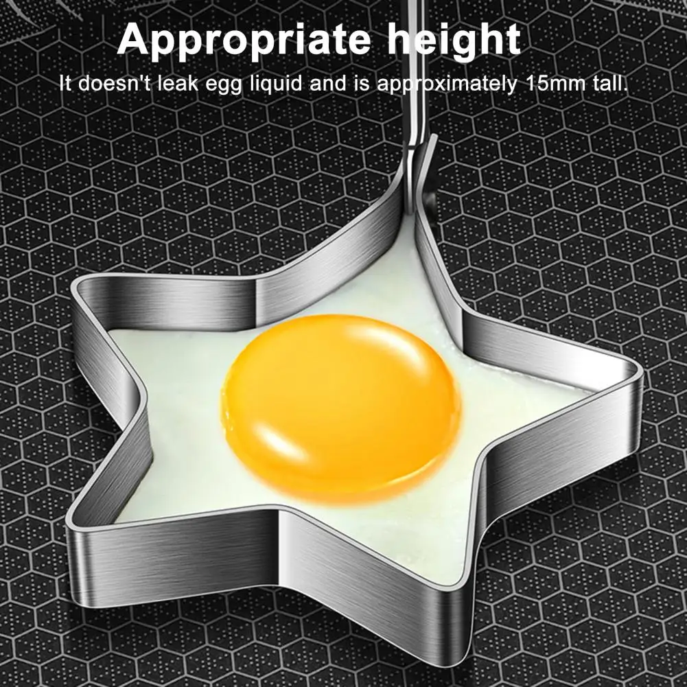 ステンレス鋼パンケーキ型エッグリングセットノンスティック朝食キッチンツールハートラウンドフラワー五芒星の形