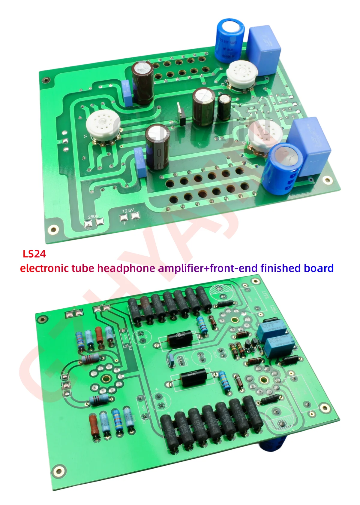 

LS24 electronic tube headphone amplifier+front-end finished board