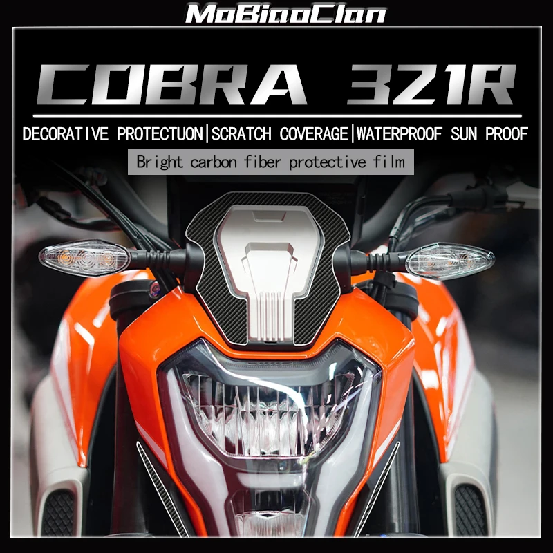 

For COLOVE COBRA 321R Motorcycle 6D Carbon Fiber Fairing Emblem Sticker Decal Body Full Kits Decoration Sticker