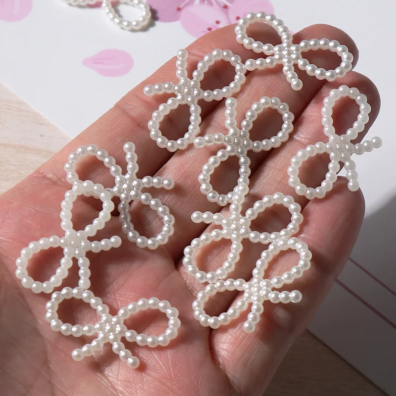 

100Pcs sets ins high value pearl series handmade DIY decorative accessories affordable pearl bow jewelry accessories