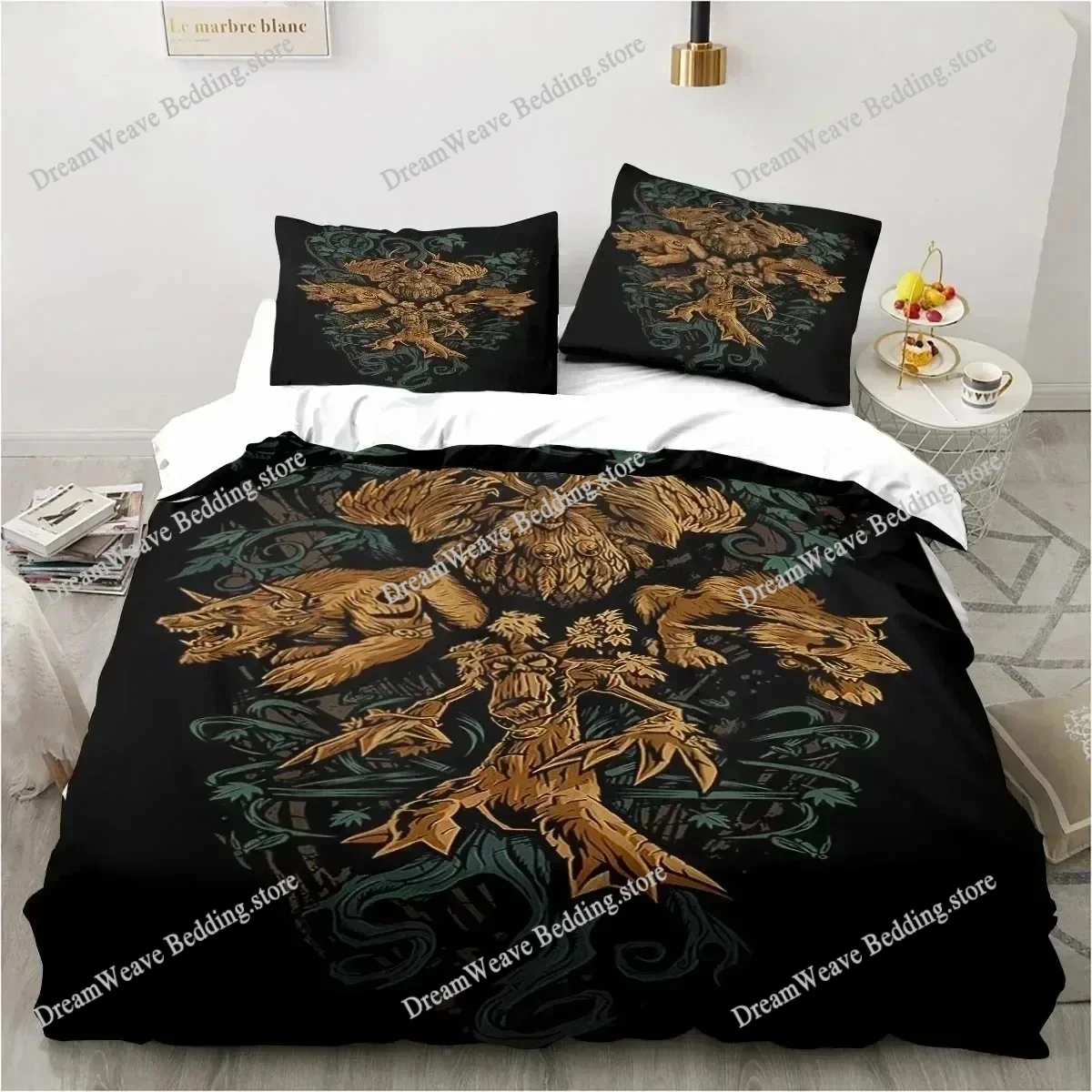 

3D Print Game World Warcraft Bedding Set Duvet Cover Bed Set Quilt Cover Pillowcase Comforter King Queen Size Boys Adult