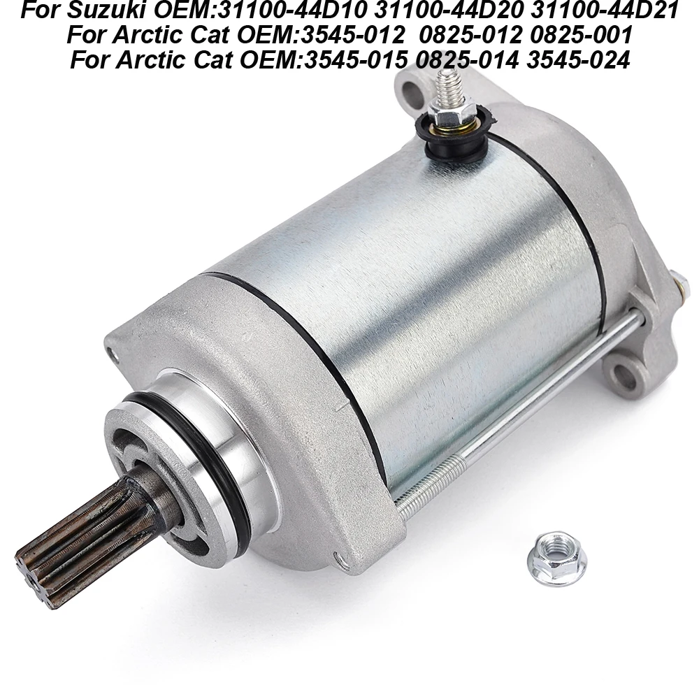 

Starter Motor For Suzuki DR650 DR650SE LTA500 LT-A500F Vinson 4WD QuadMaster For Arctic Cat Prowler 650 H1 TBX 650 H1 4X4