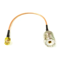New  SMA Male Switch UHF Female Jack  SO239 Pigtail Cable RG316 Wholesale Fast Ship 15CM 6