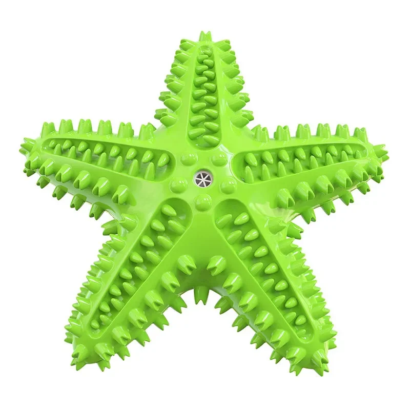 New Soundmaking Starfish Bite Resistant and Durable Dog Toy Teeth Cleaning and Leakage Dog Toothbrush Toy Pet Supplies