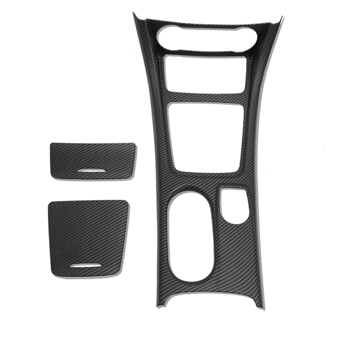 

RHD Console Water Cup Holder Panel Trim Cover for A W176 CLA C117 GLA X156 2013-2019 Matte Carbon Pattern