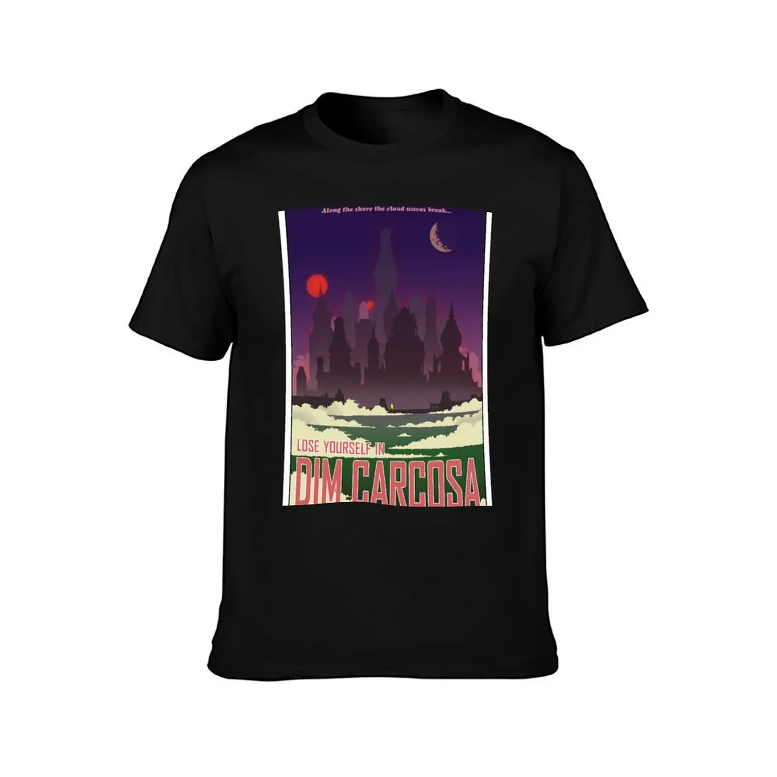 Lose Yourself in Carcosa' Travel Poster T-Shirt Summer Casual Cotton Tee Oversized Streetwear Tops Vintage Graphic Print