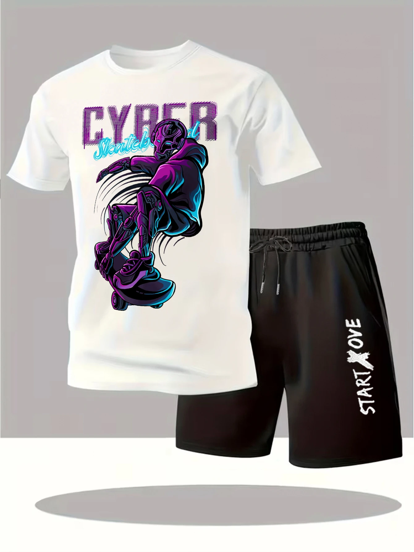 

Мужские комплекты 2025: Новинка! Модный костюм с коротким рукавом для мужчин, спортивный костюм Y2K с принтом, мужские спортивные костюмы с графическим дизайном.