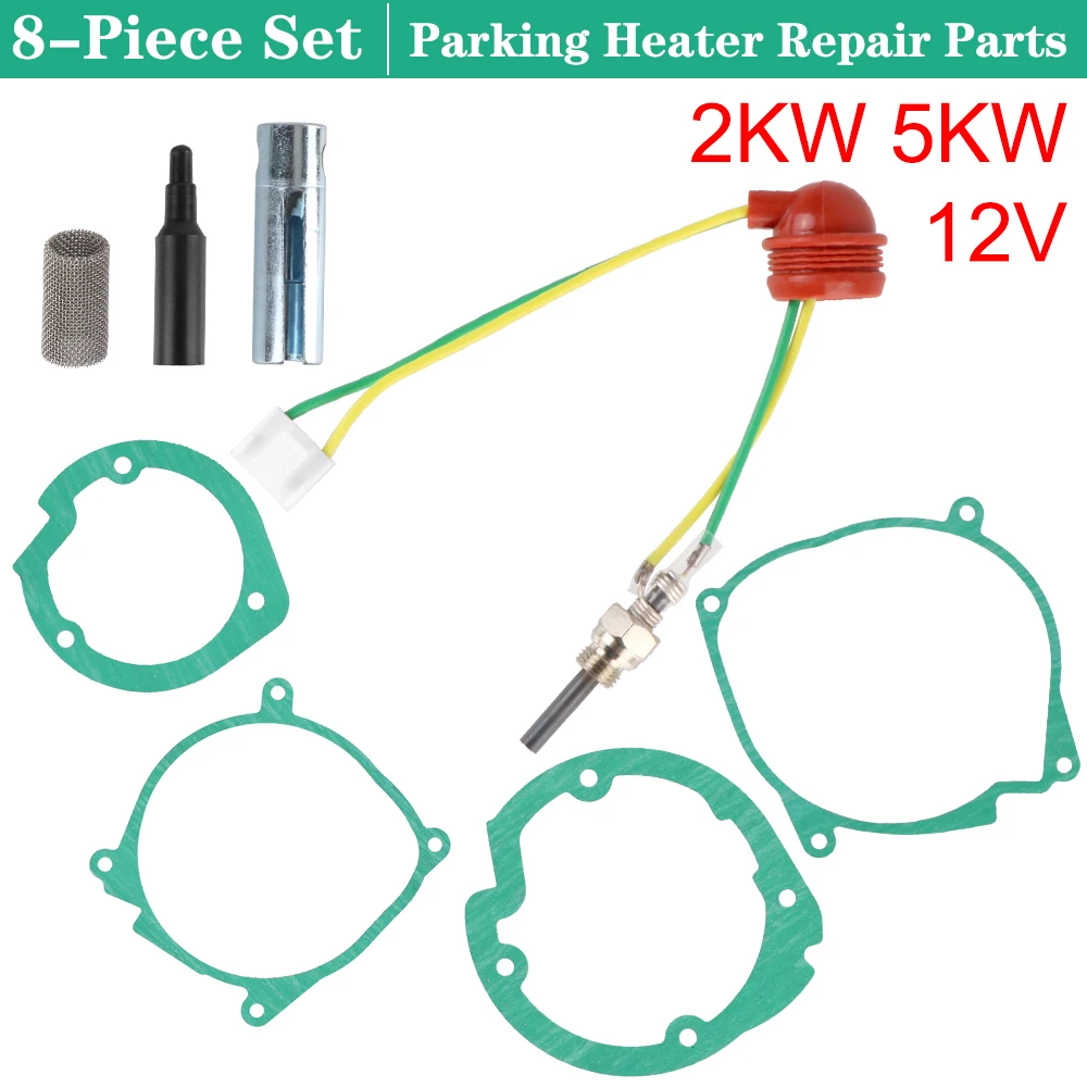 

Car Heater Ignition Plug Kit Parking Heater Repair Parts Preheating Plug Gasket 12V 2KW 5KW Chinese Style Air Diesel Heater